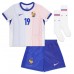 Echipament fotbal Franţa Youssouf Fofana #19 Tricou Deplasare European 2024 pentru copii maneca scurta (+ Pantaloni scurti)